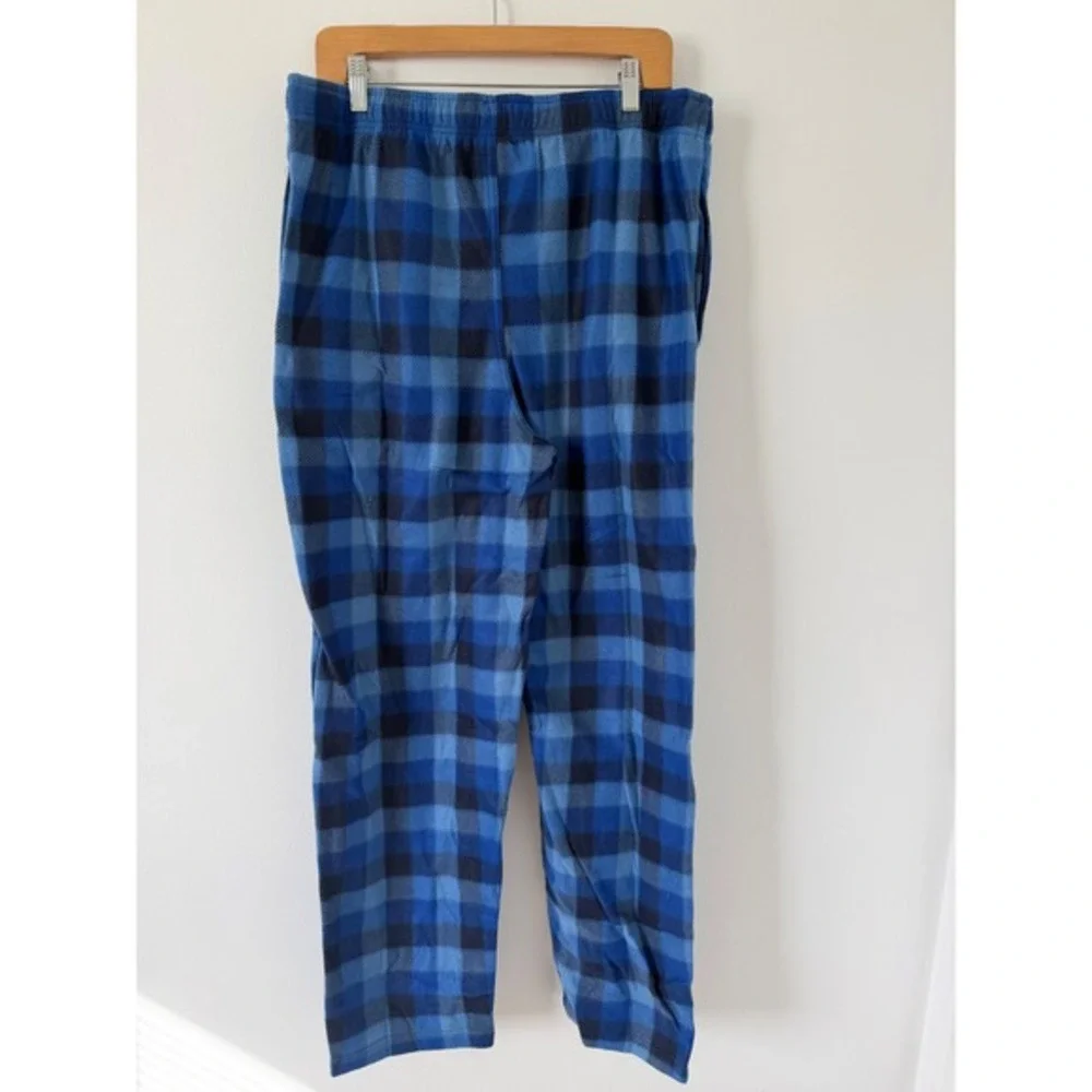 Fruit‎ of the Loom Men's Sleepwear Pajama Bottoms – Blue Plaid – Size Large